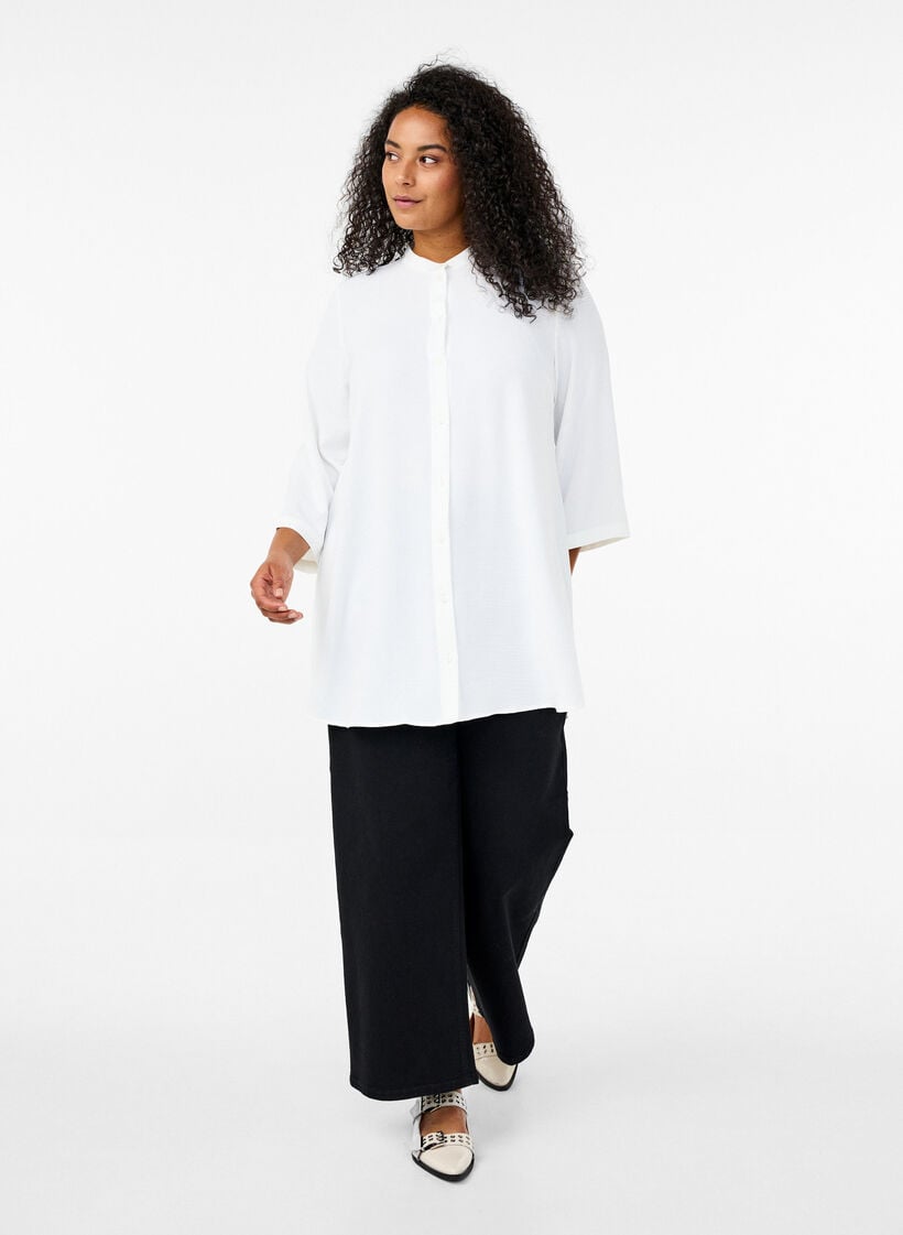 Tunika mit 3/4-&Auml;rmeln, Vanille, Model image number 1