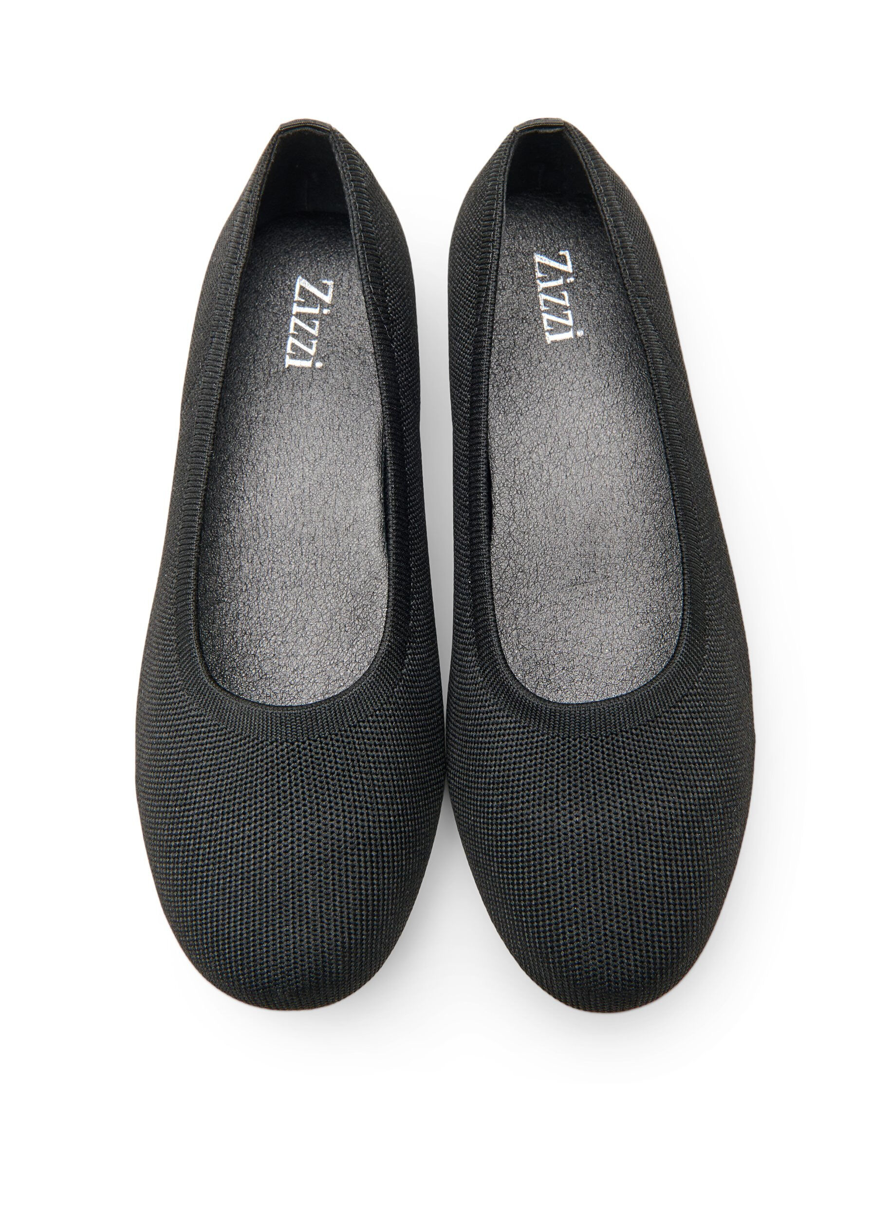 ZizziBallerinas aus fein strukturiertem Stoff, Schwarz, Packshot image number 2