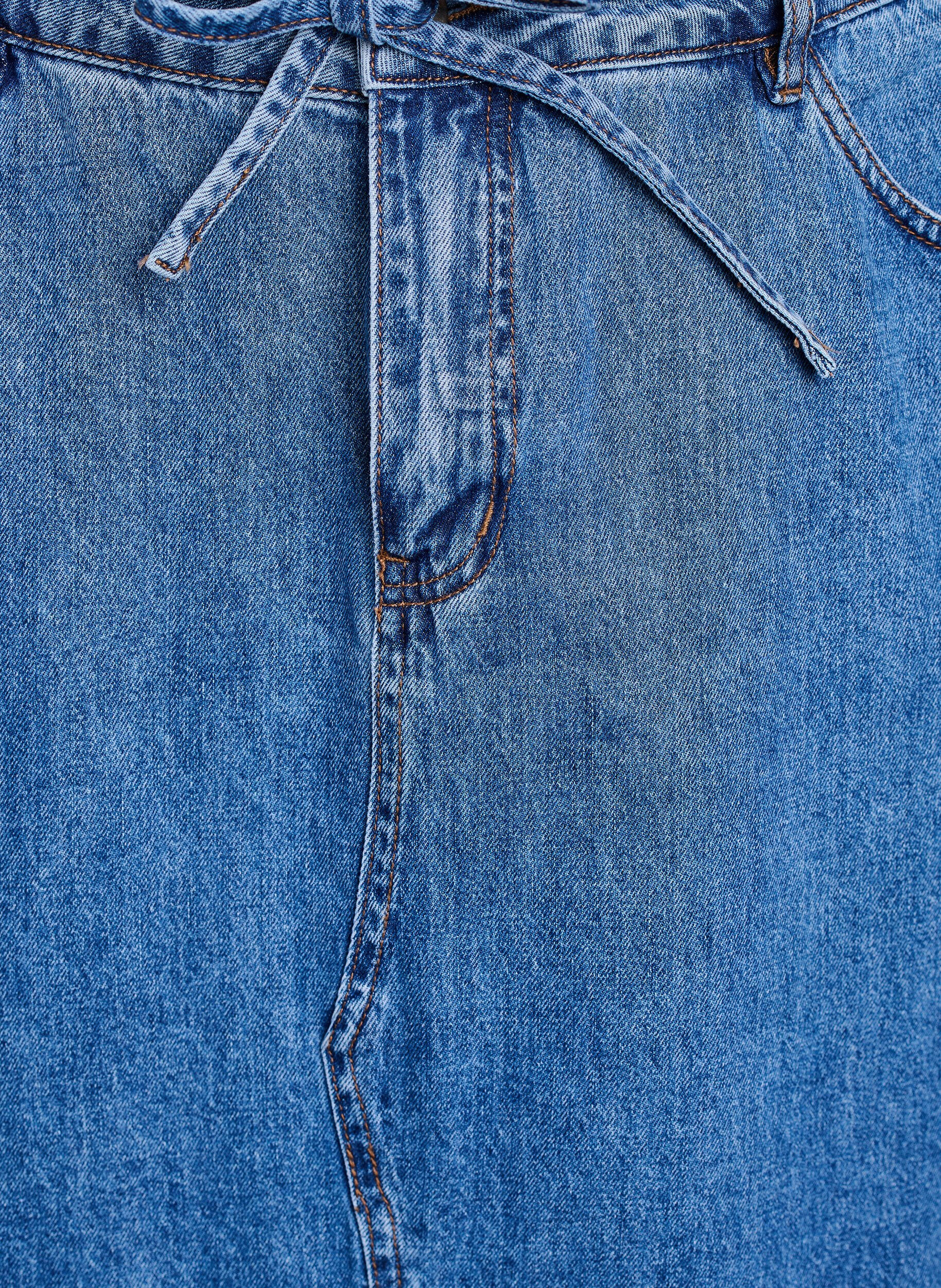ZizziDenim-Maxirock mit Bindeg&uuml;rtel, Blau, Packshot image number 2