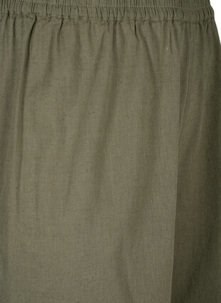 7/8-Hose aus Baumwollmischung mit Leinen, Deep Lichen Green, Packshot image number 2