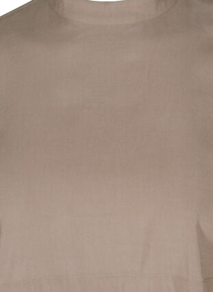 Viskosekleid mit langen Ärmeln und Falten, Desert Taupe, Packshot image number 2