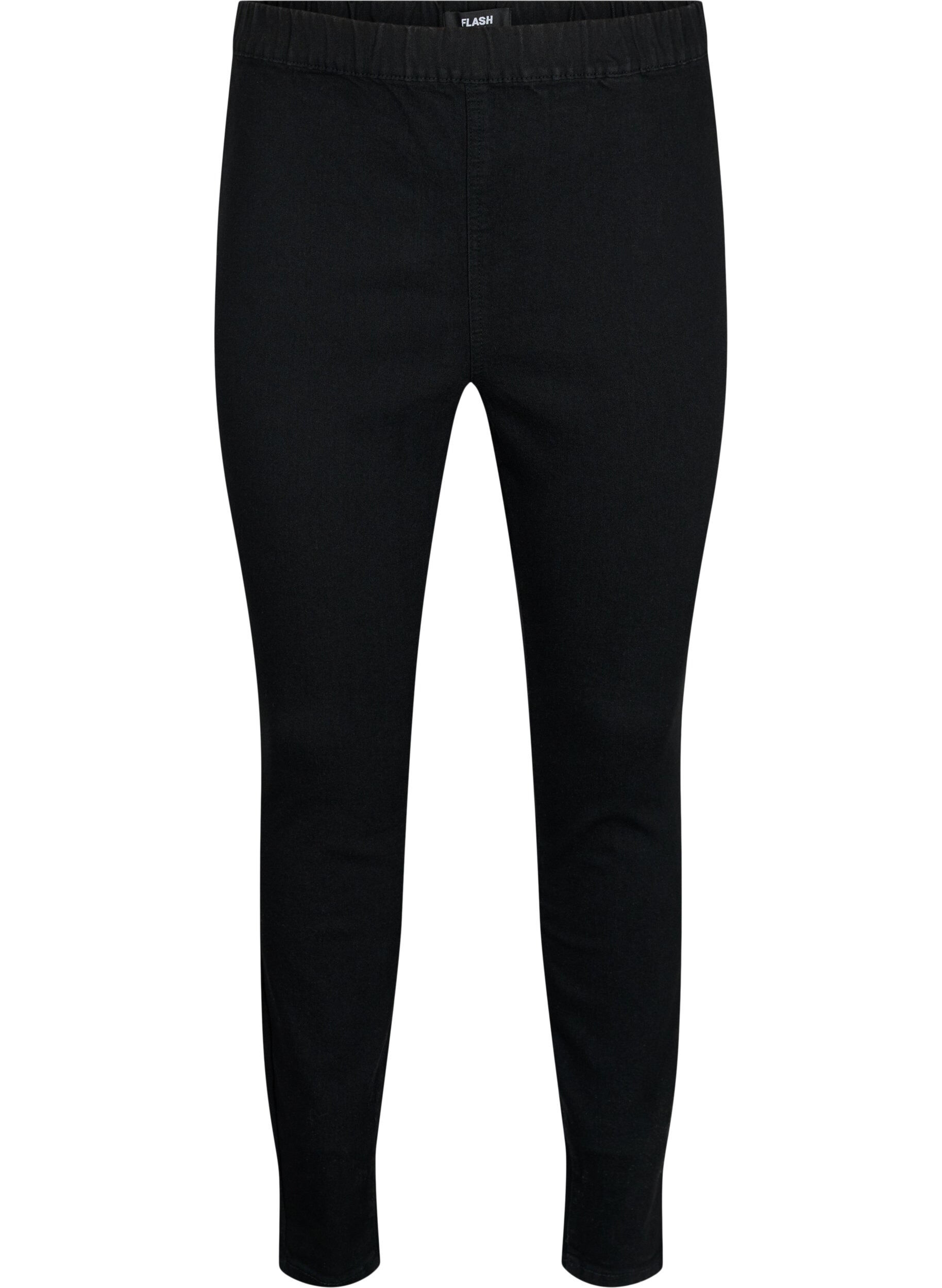 ZizziEng anliegende Jeggings mit hoher Taille, Schwarz, Packshot image number 0