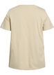 T-Shirt aus Bio-Baumwolle mit Perlmutt-Text, Beige, Packshot image number 1