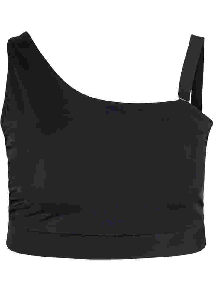 One-Shoulder Bikinitop, Black, Packshot