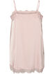 Langes Top aus Satin mit Spitzen, Rot, Packshot image number 1
