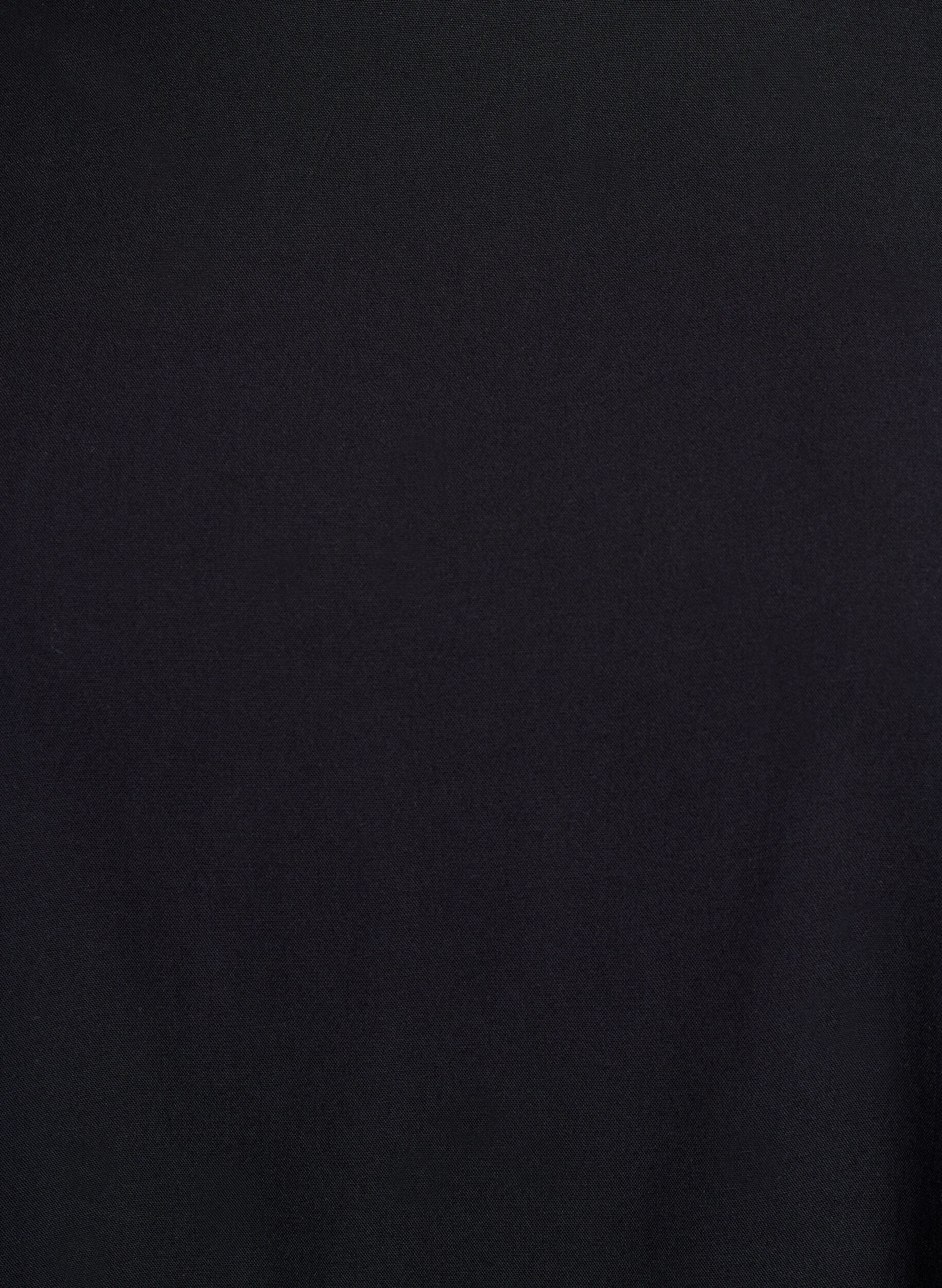 ZizziKurz&auml;rmelige, gewebte Bluse mit Rundhals, Schwarz, Packshot image number 2