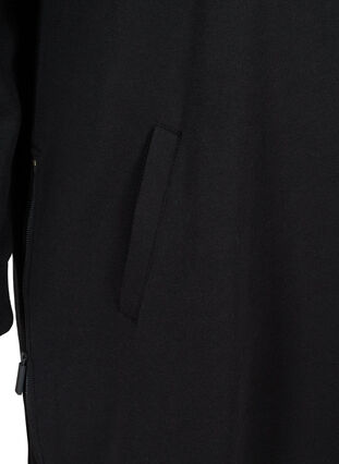 Sweatkleid mit Taschen und Schlitz, Black, Packshot image number 3