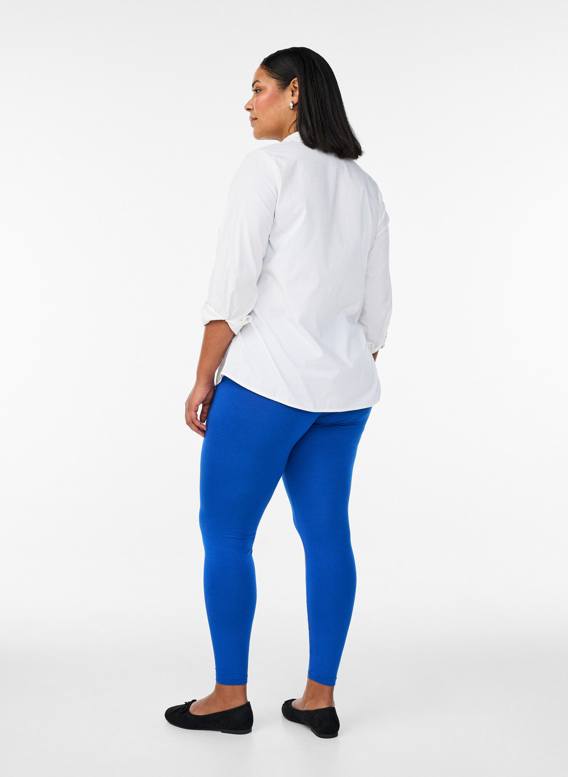 ZizziBasic Leggings aus Viskose, Blau, Model image number 2