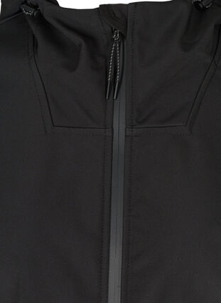 Softshell-Jacke mit Kapuze und verstellbarer Taille, Black, Packshot image number 2