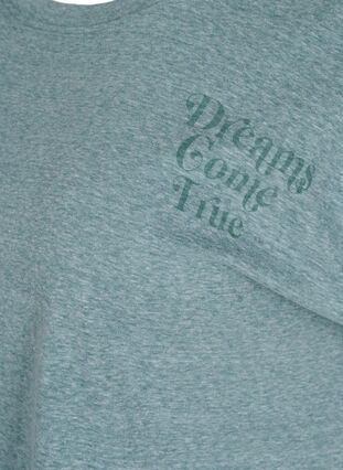 Meliertes T-Shirt aus Baumwolle, Sea Pine mel, Packshot image number 3