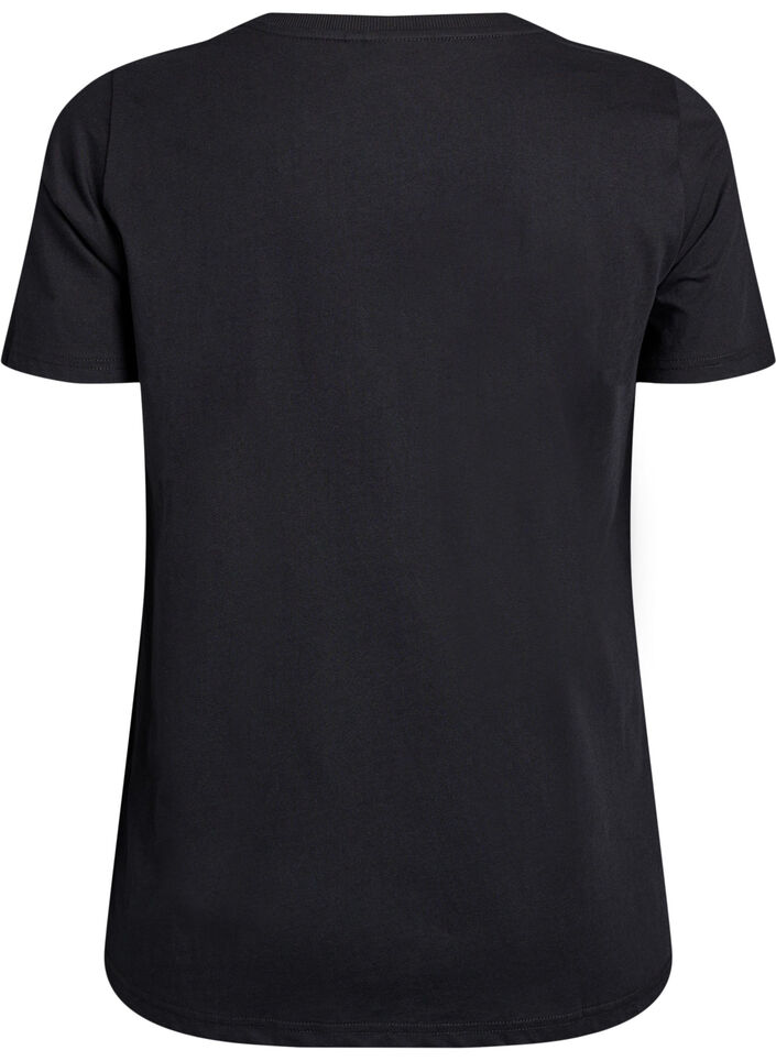 Weihnachts-T-Shirt aus Bio-Baumwolle, Schwarz, Packshot image number 1