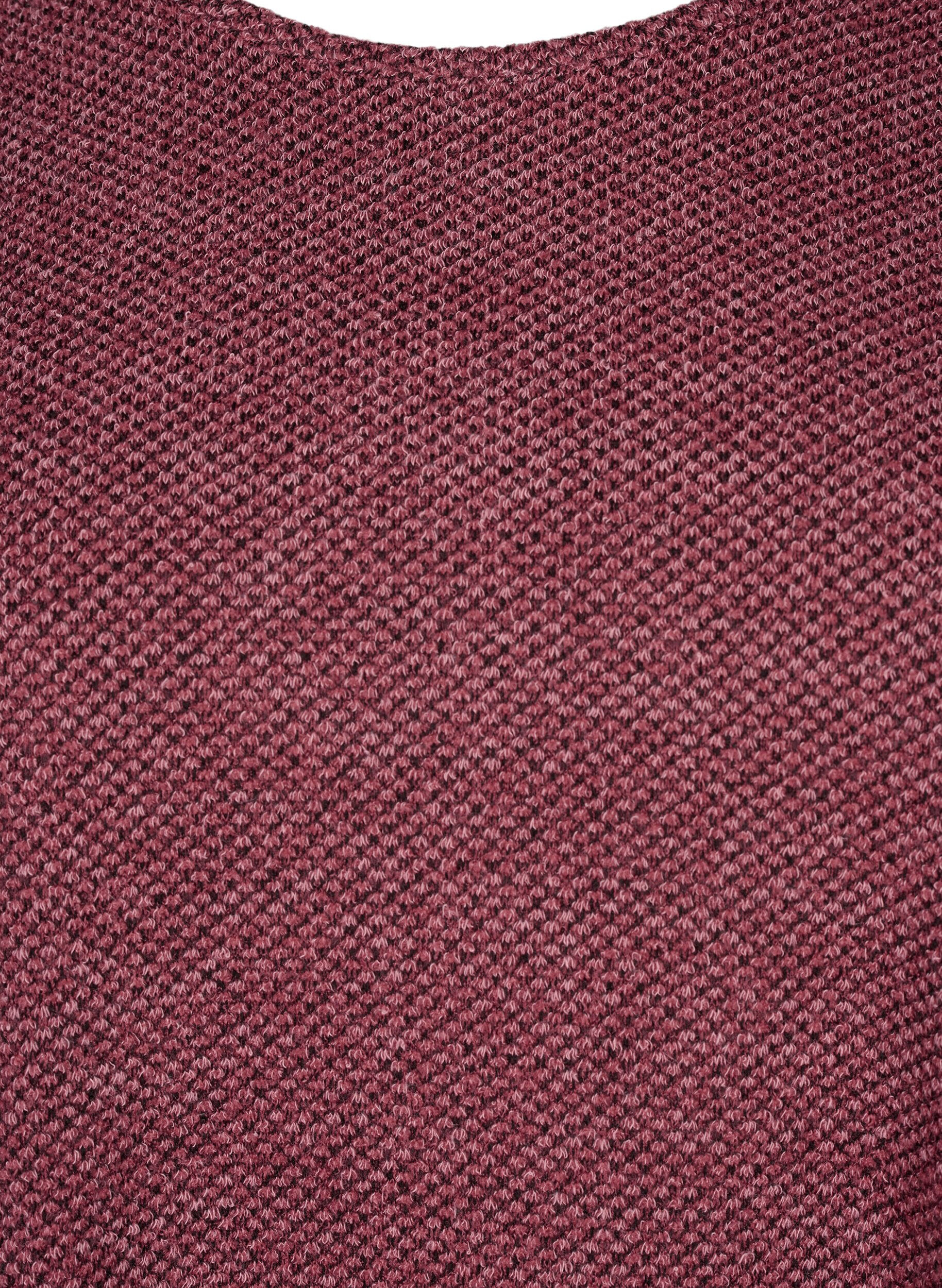 ZizziMelange Bluse mit rund um den Neck und langen &Auml;rmel, Dry Rose, Packshot image number 2