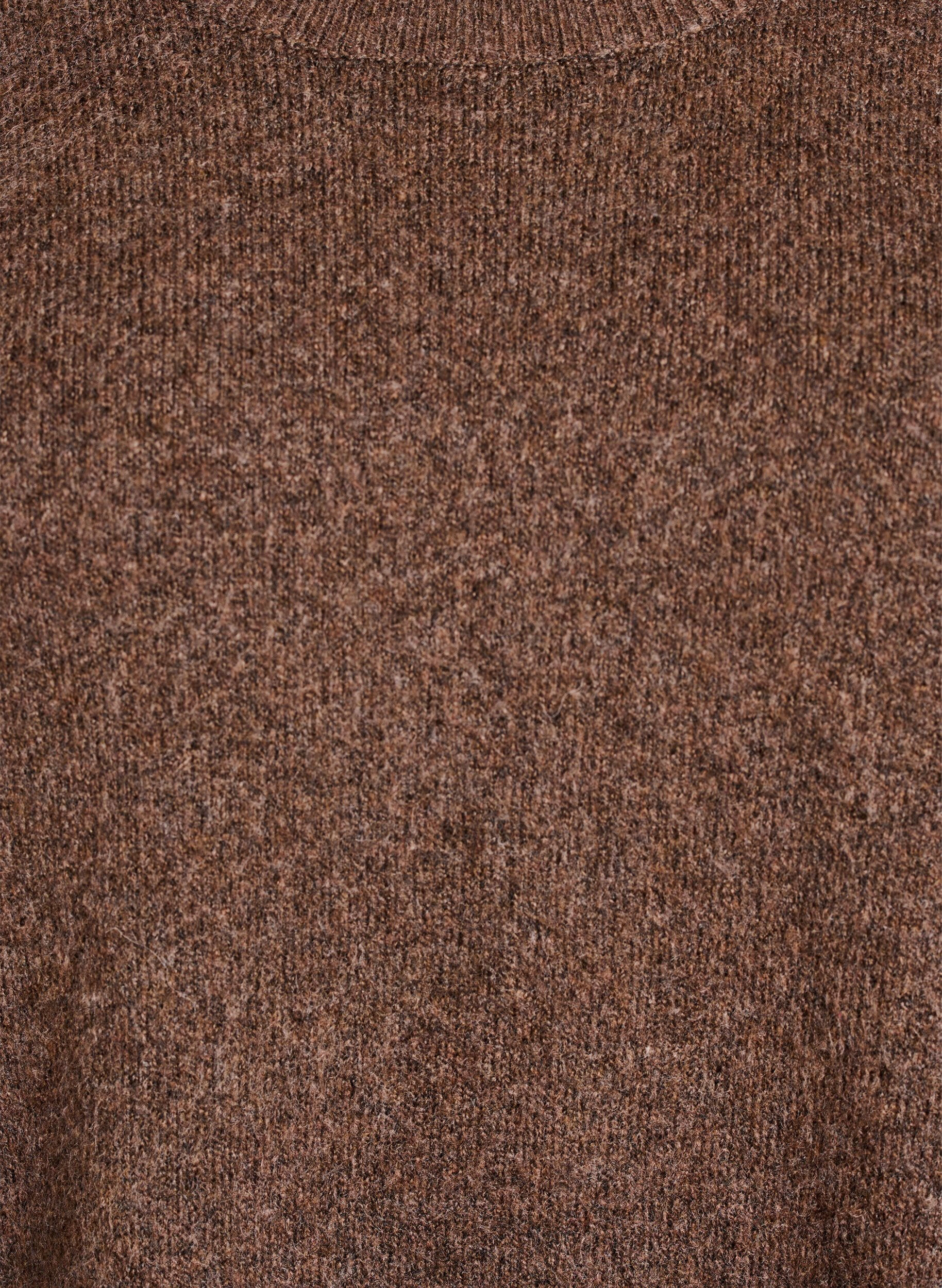ZizziLockerer Strickpullover mit Kontrastn&auml;hten, Braun, Packshot image number 2