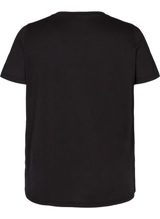 Kurzarm T-Shirt mit Print, Black , Packshot image number 1