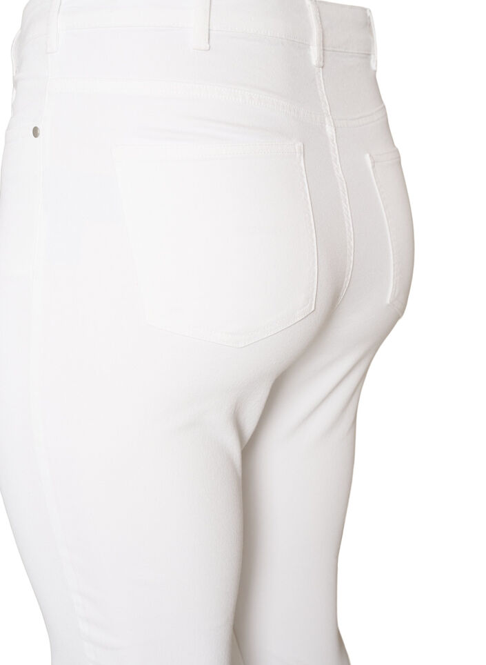 Amy Super Slim Fit Jeans mit hoher Taille, Wei&szlig;, Packshot image number 3