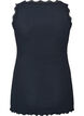 Top mit Spitzensaum, Blau, Packshot image number 1