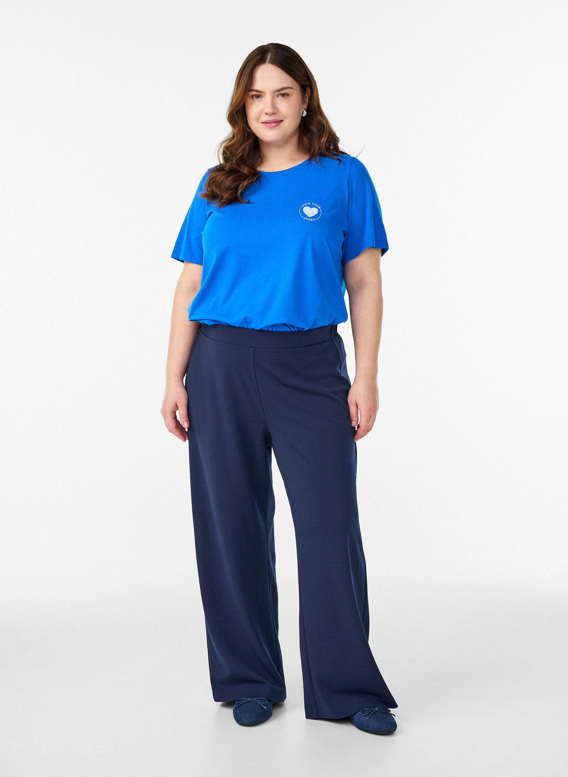 ZizziFLASH - T-Shirt mit Print, Blau, Model image number 1