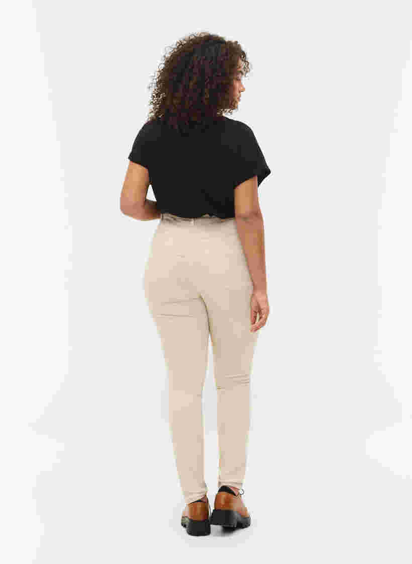 Hochtaillierte Amy Jeans mit Super Slim Passform, Oatmeal, Model image number 1