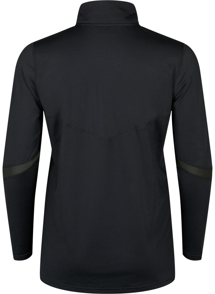 Baselayer-Bluse mit Taschen und Mesh, Black, Packshot image number 1