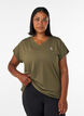 Kurzarm Trainingsshirt mit V-Ausschnitt, Gr&uuml;n, Model image number 0
