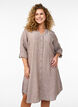 Lange Bluse aus Leinen und Viskose, Braun, Model image number 0