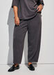 Hose aus Jersey mit Barrel Fit und hoher Taille, Grau, Model image number 2