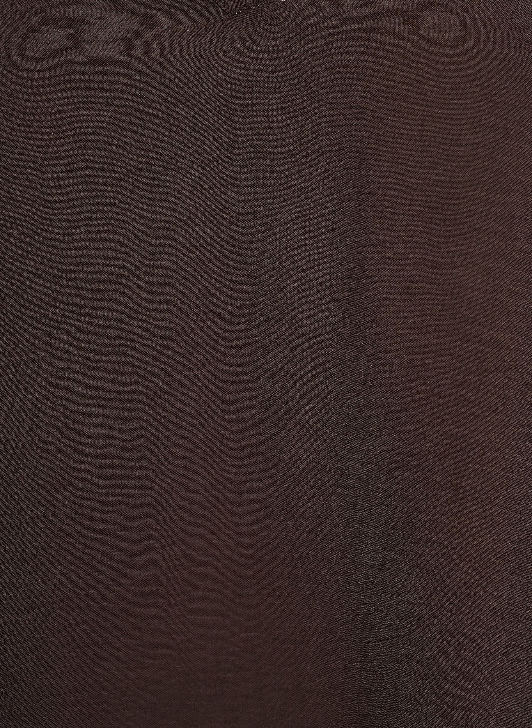 ZizziBluse mit Smockb&uuml;ndchen und V-Ausschnitt, Braun, Packshot image number 2