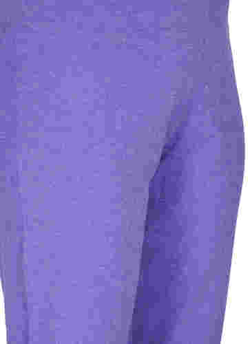 Melange-Strickhose mit Rippstrick, Purple Opulence Mel., Packshot image number 2