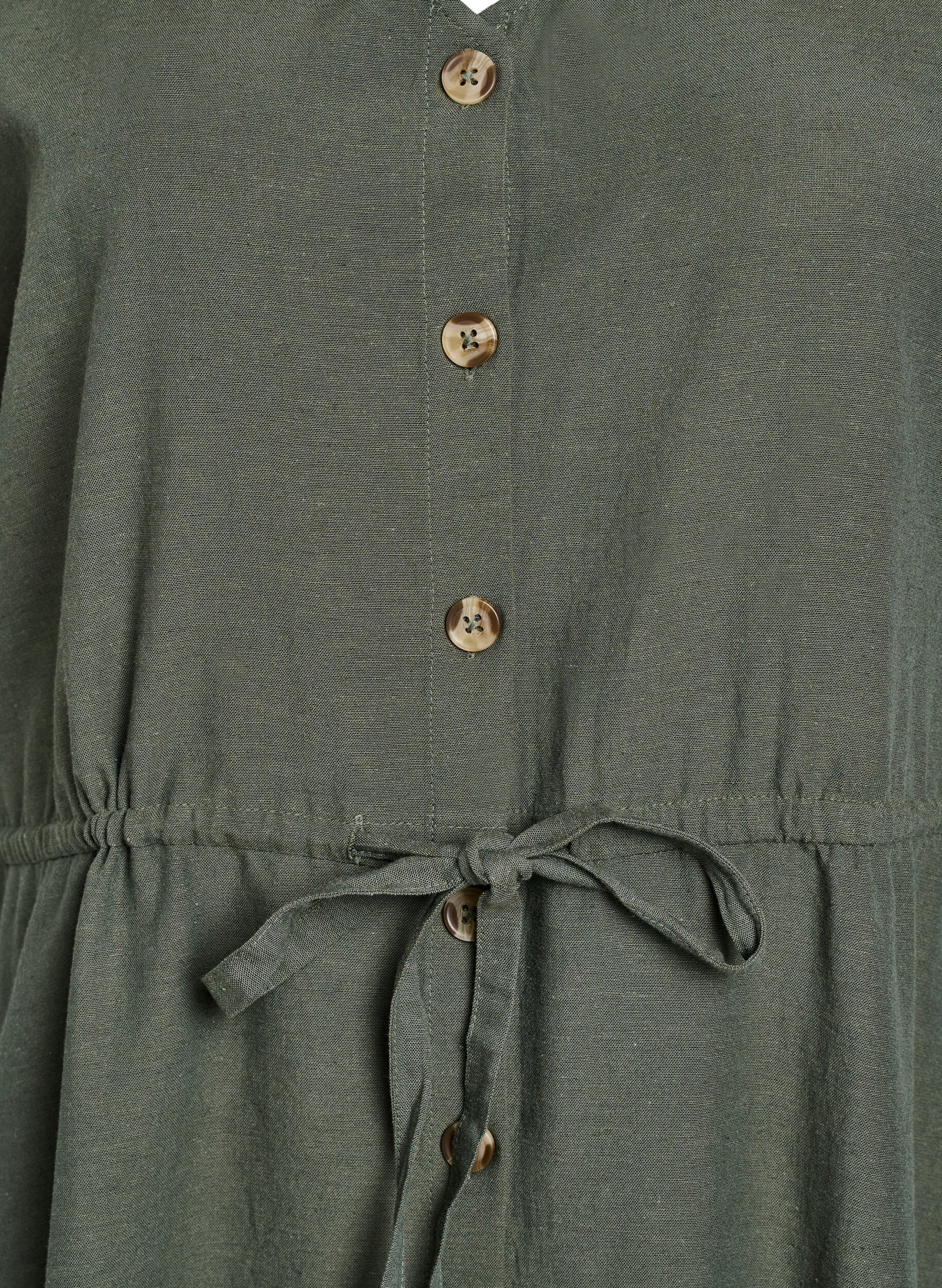 ZizziMaxi-Kleid mit Kn&ouml;pfen und Bindeg&uuml;rtel, Gr&uuml;n, Packshot image number 2