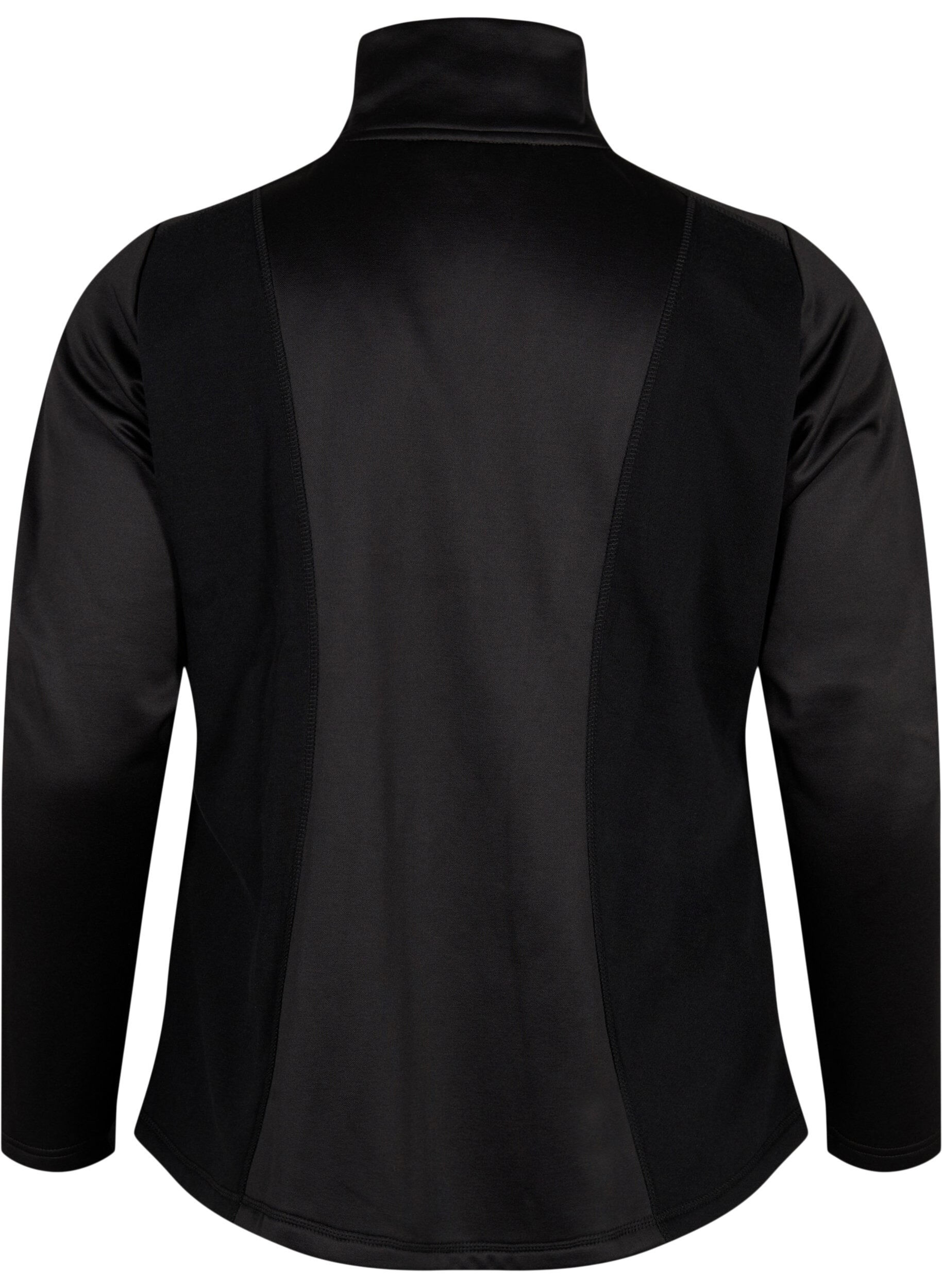 ZizziSportliche Strickjacke mit Rei&szlig;verschluss und hohem Kragen, Black, Packshot image number 1