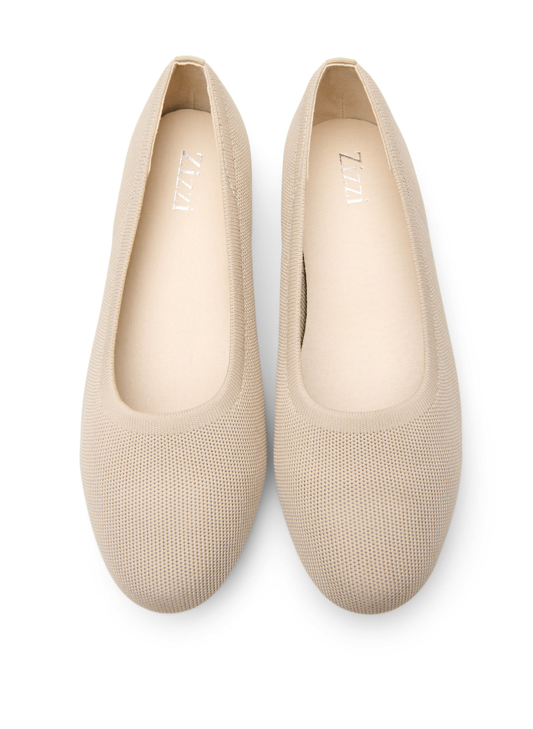 ZizziBallerinas aus fein strukturiertem Stoff, Beige, Packshot image number 2