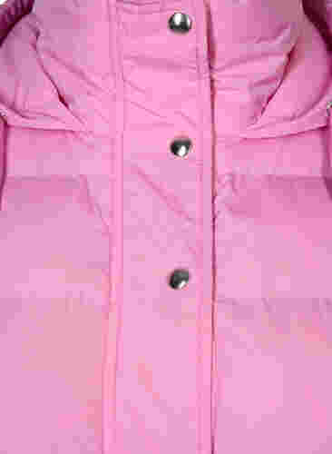 Lange Weste mit Kapuze und Knopfverschluss, Begonia Pink, Packshot image number 2
