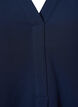 Unifarbene Bluse mit V-Ausschnitt, Navy Blazer, Packshot image number 2