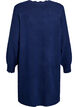 Gestricktes Minikleid mit gewelltem Saum und Schlitzen, Blau, Packshot image number 1