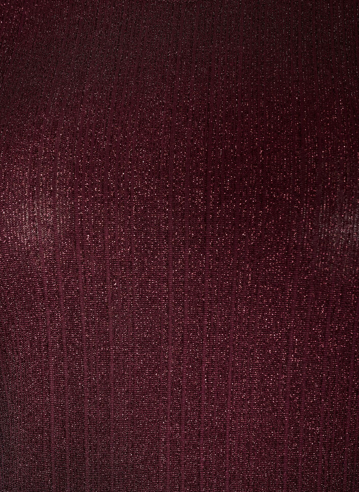 Bluse mit vertikaler Struktur und Glitzerfaden, Rot, Packshot image number 2