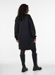 Lockeres Sweatkleid mit Taschen, Schwarz, Model image number 2