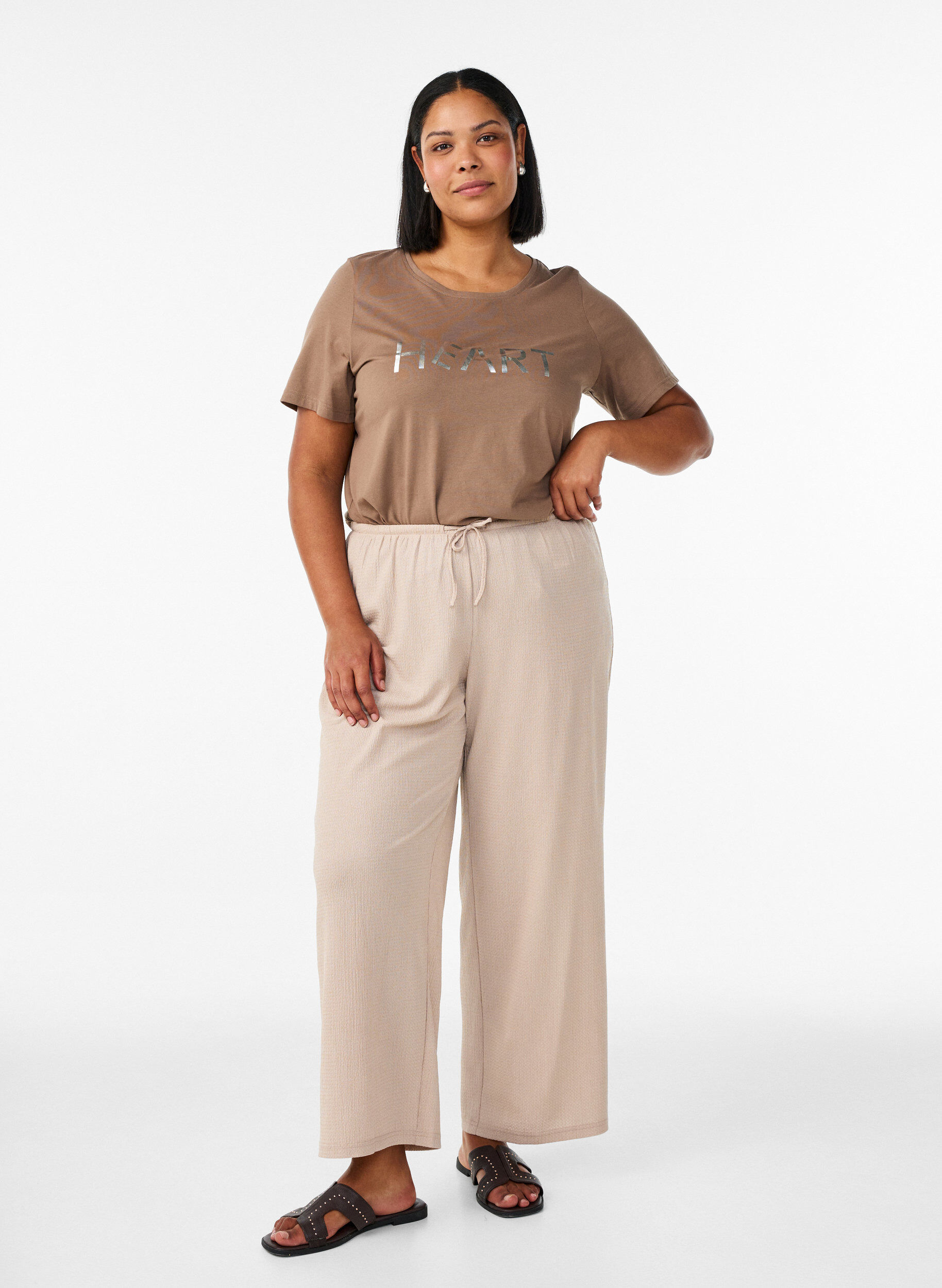 ZizziT-Shirt mit Print, Braun, Model image number 1