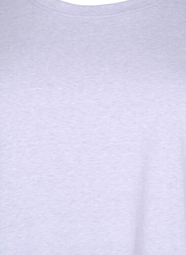 Melange-T-Shirt mit kurzen Ärmeln, Lavender Mél, Packshot image number 2