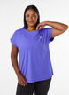 Einfarbiges Trainings-T-Shirt, Blau, Model image number 0