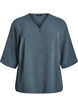 Bluse mit V-Ausschnitt und 3/4-&Auml;rmeln, Gr&uuml;n, Packshot image number 0