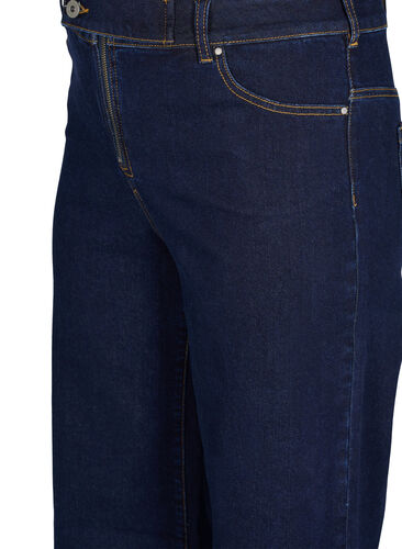 Cropped Jeans mit breitem Bein, Unwashed, Packshot image number 2