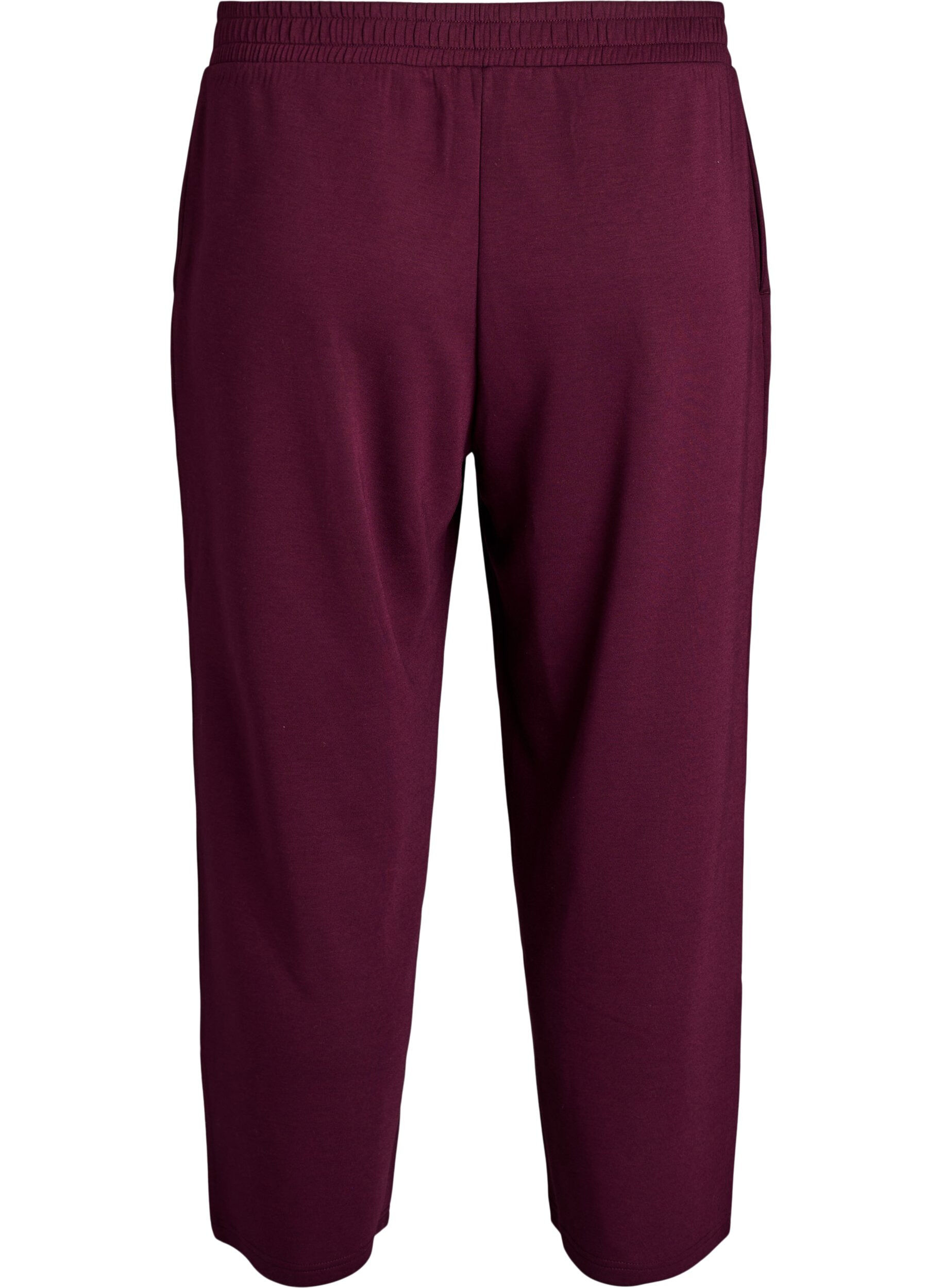 Zizzi7/8-Hose aus Modalmix mit Taschen, Dunkles Bordeaux, Packshot image number 1