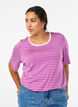 T-Shirt mit TENCEL&trade; Lyocell und Streifen, Lila, Model image number 0
