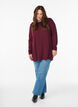 Gestrickte Bluse aus Baumwoll-Viskose-Mischung, Dunkles Bordeaux, Model image number 1