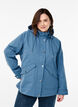Kurze Frühlingsjacke mit abnehmbarer Kapuze, Blau, Model image number 0