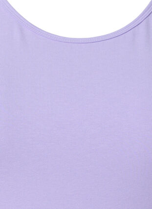 Solide Farbe Grundoberteil aus Baumwolle, Lavender, Packshot image number 2