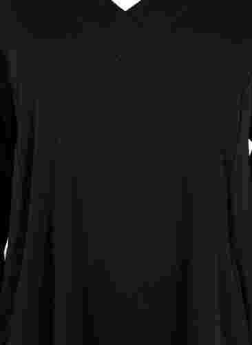 Pulloverkleid mit V-Ausschnitt, Black, Packshot image number 2