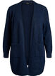 Lange Strickjacke mit Taschen, Blau, Packshot image number 0