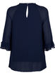 Bluse mit asymmetrischem Saum und 3/4 Ärmeln, Navy Blazer, Packshot image number 1