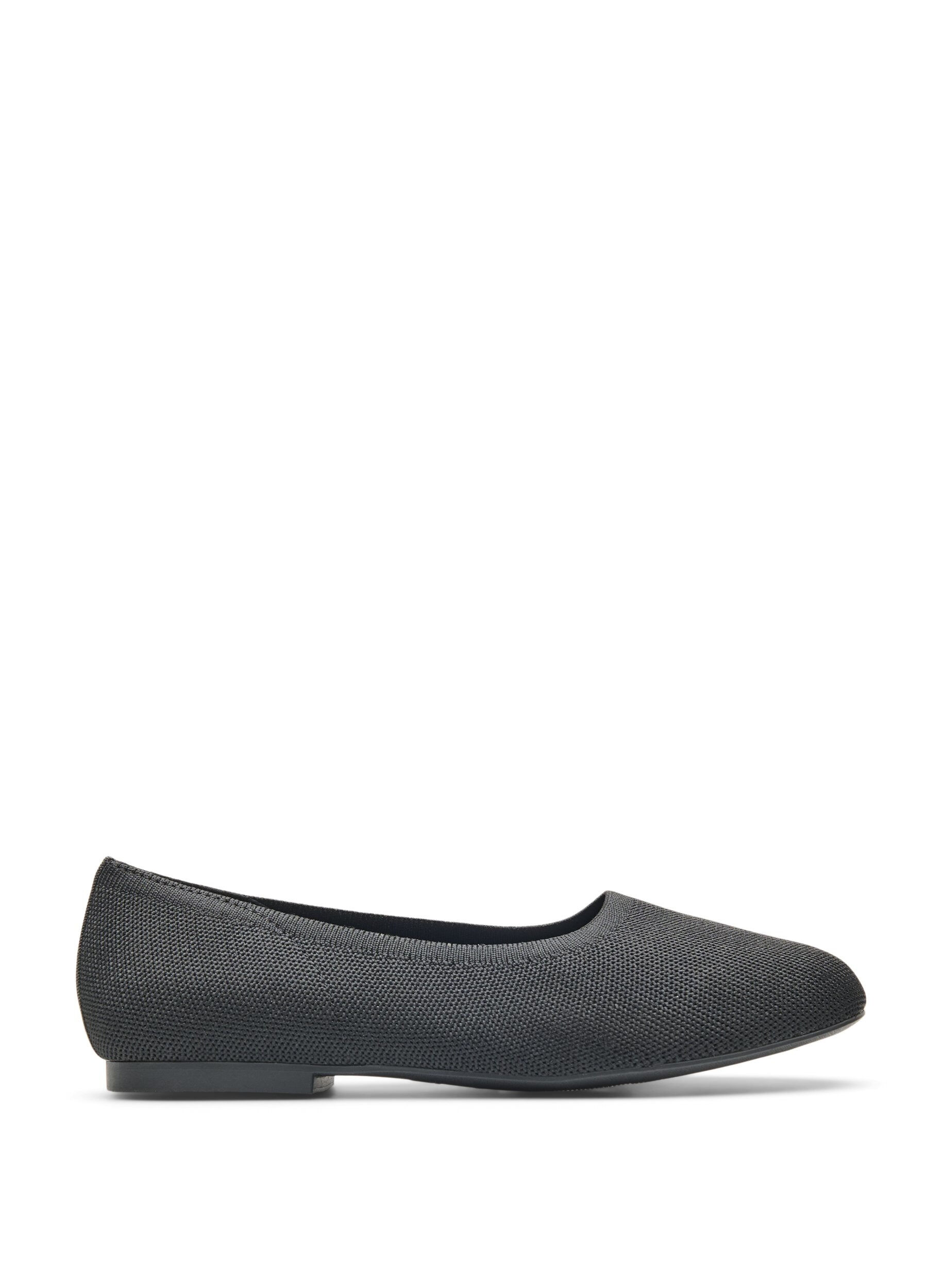 ZizziBallerinas aus fein strukturiertem Stoff, Schwarz, Packshot image number 0